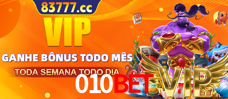 Banner promocional do 010bet oferecendo 100% de recompensas adicionais contínuas para quem fizer o login diário (Daily sign-in), com um mascote de coelho.