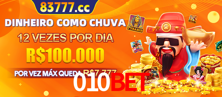 Banner do programa de recompensas Recomende para amigos do 010bet, detalhando os bônus por convidar amigos, com prêmios que chegam a R$288.888.